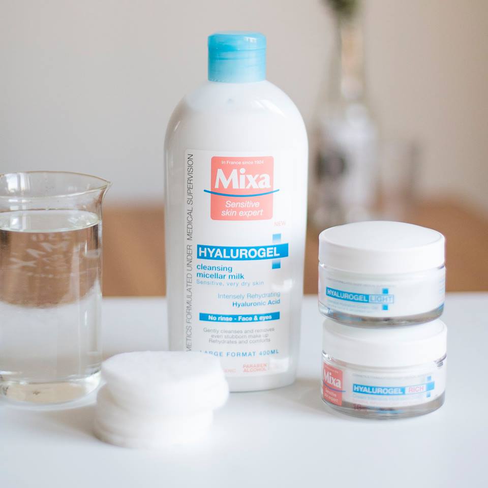 mixa Hyalurogel cleansing micellar millk очищающее мицелярное молочко