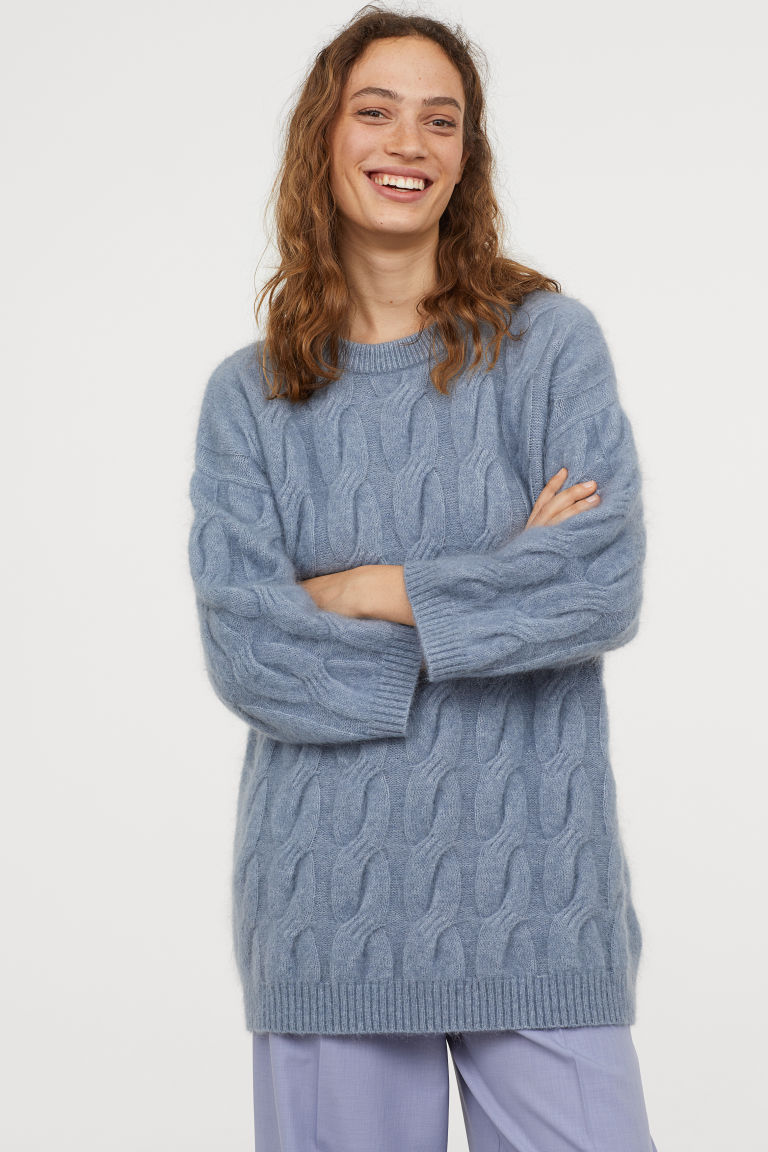 что надеть в H&M Cable-knit mohair-blend jumper H&M