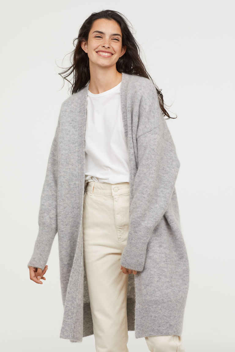 что надеть в H&M Long wool-blend cardigan H&M